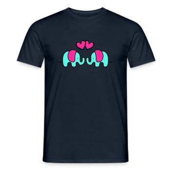 baby elefanten - Männer T-Shirt - Navy - Vorne - AI Model Male 178 light (178cm)
