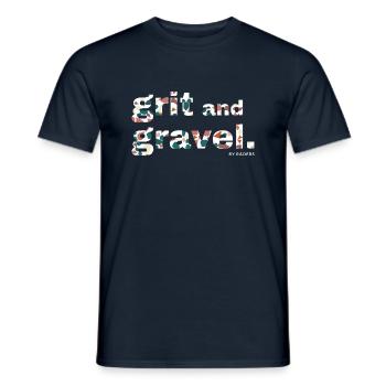 Gravel, Mountain Bike, Passion, Cycling - Men's T-Shirt - navy - Front - AI Model Male 178 light (178cm)