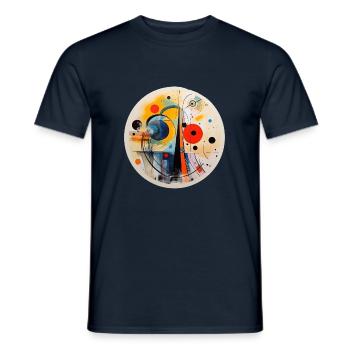 Kunst abstrakt - Männer T-Shirt - Navy - Vorne - AI Model Male 178 light (178cm)