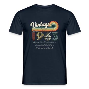 1963 Vintage Classic 1963 - Men's T-Shirt - navy - Front - AI Model Male 178 light (178cm)