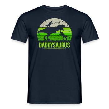Daddysaurus T-Shirt - T-Rex für Väter! - Männer T-Shirt - Navy - Vorne - AI Model Male 178 light (178cm)