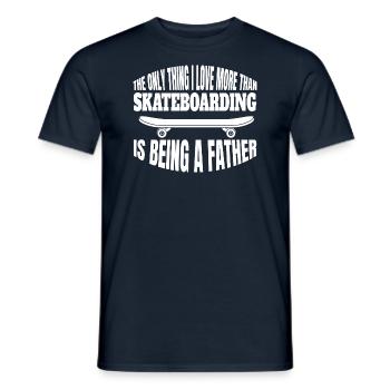Skateboard Dad Longboard Vater Skaten Papa Skater - Männer T-Shirt - Navy - Vorne - AI Model Male 178 light (178cm)
