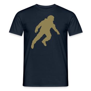 Silhouette d’astronaute flottante en apesanteur - T-shirt homme - marine - Devant - AI Model Male 178 light (178cm)