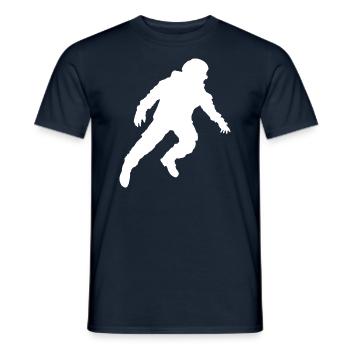 Silhouette d’astronaute flottante en apesanteur - T-shirt homme - marine - Devant - AI Model Male 178 light (178cm)