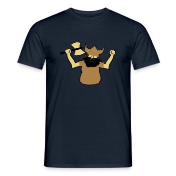Viking Man Gift Strong Axe Beard Idea Earlier - Men's T-Shirt - navy - Front - AI Model Male 178 light (178cm)