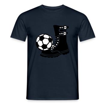 football rangers chaussure militaire ballon - T-shirt homme - marine - Devant - AI Model Male 178 light (178cm)