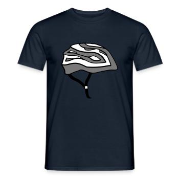 bike helmet bike helmet driver driver bike ride - Men's T-Shirt - navy - Front - AI Model Male 178 light (178cm)