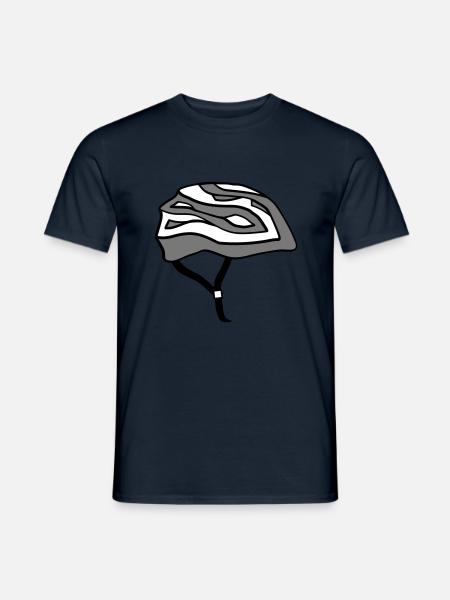 fahrradhelm fahrrad helm fahren fahrer fahrradfahr - Männer T-Shirt - Navy