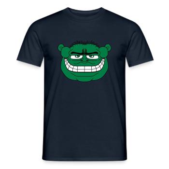 monstre visage drôle ogre ork troll knom horreur - T-shirt homme - marine - Devant - AI Model Male 178 light (178cm)