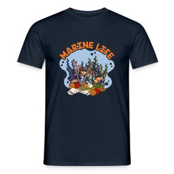 Marine Life by The Manzanita´s - Männer T-Shirt - Navy - Vorne - AI Model Male 178 light (178cm)