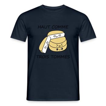 Haut comme trois tommes - T-shirt homme - marine - Devant - AI Model Male 178 light (178cm)