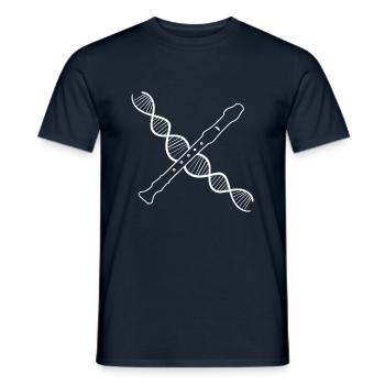 Clarinette Instrument à vent Flûte Flûte à bec Musique - T-shirt homme - marine - Devant - AI Model Male 178 light (178cm)