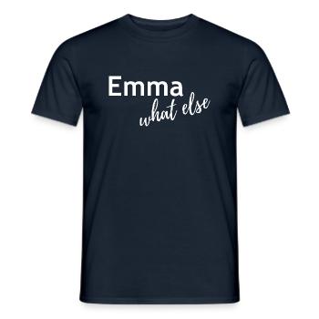 Emma What else - Männer T-Shirt - Navy - Vorne - AI Model Male 178 light (178cm)