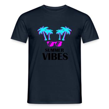Ambiance estivale - T-shirt homme - marine - Devant - AI Model Male 178 light (178cm)