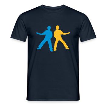 Team 2 Air Guitar Friends - Men's T-Shirt - navy - Front - AI Model Male 178 light (178cm)