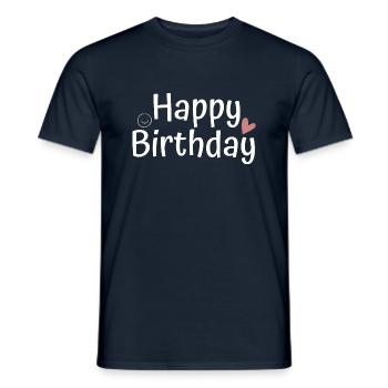 Happy birthday - Männer T-Shirt - Navy - Vorne - AI Model Male 178 light (178cm)