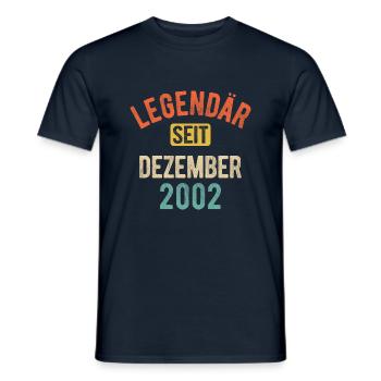 20. Geburtstag Geschenk 20 Jahre Legendär seit Dez - Männer T-Shirt - Navy - Vorne - AI Model Male 178 light (178cm)