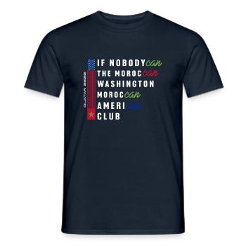 IF NOBODYCAN THE MOROCCAN WASHIGTON MORROCAN - Men's T-Shirt - navy - Front - AI Model Male 178 light (178cm)