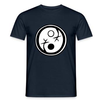 Yin Yang Sign Symbol Peace Happiness Vector 2 - Men's T-Shirt - navy - Front - AI Model Male 178 light (178cm)