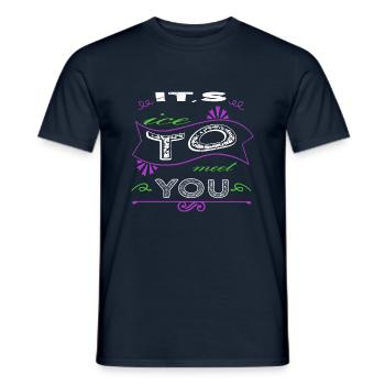 fun dinosaurs beach holiday dino beard gang bday - Männer T-Shirt - Navy - Vorne - AI Model Male 178 light (178cm)