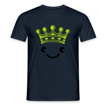 King Face - Männer T-Shirt - Navy - Vorne - AI Model Male 178 light (178cm)