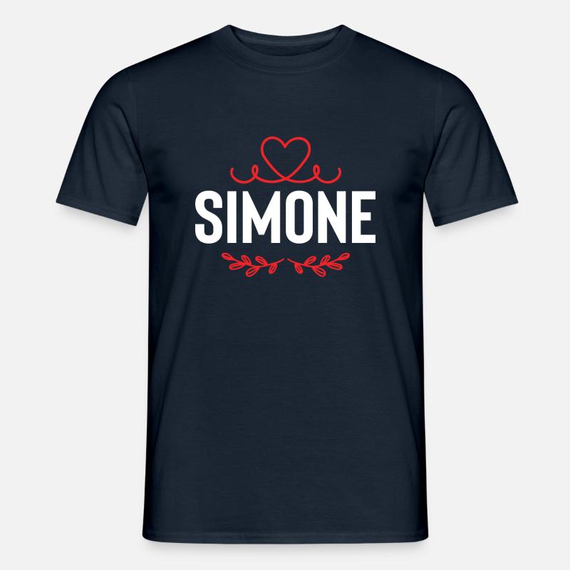 Simone - Männer T-Shirt - Navy
