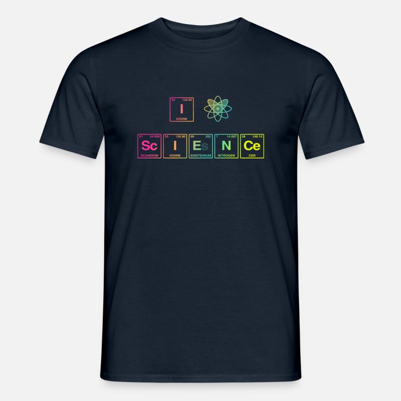 I LOVE SCIENCE - Elemente Perdiodensystem - Männer T-Shirt - Navy