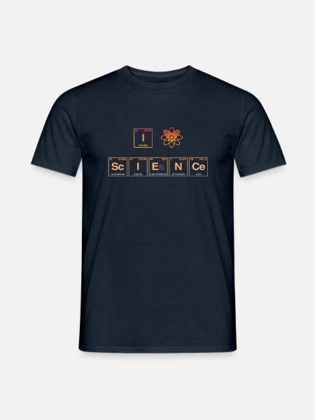 I LOVE SCIENCE - Elemente Perdiodensystem - Männer T-Shirt - Navy