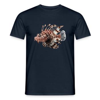 Lionfish are predators - Men's T-Shirt - navy - Front - AI Model Male 178 light (178cm)