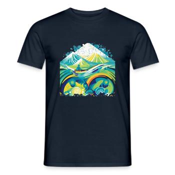 Canoé Kayak Nature - T-shirt homme - marine - Devant - AI Model Male 178 light (178cm)