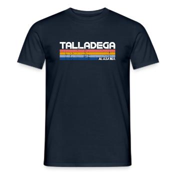 Vintage 70s 80s Style Talladega AL - T-shirt homme - marine - Devant - AI Model Male 178 light (178cm)