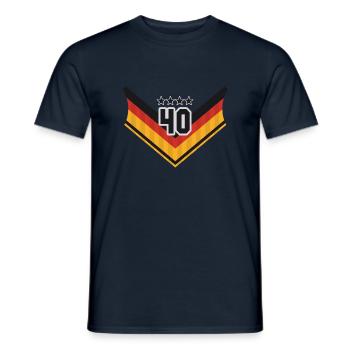40th Birthday / Germany Design - Men's T-Shirt - navy - Front - AI Model Male 178 light (178cm)