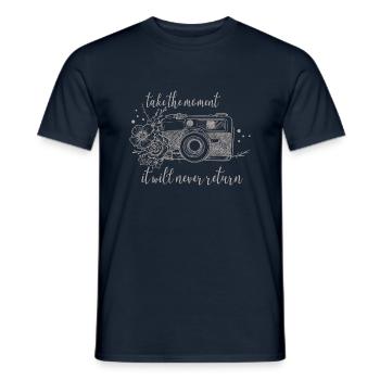take the moment - Men's T-Shirt - navy - Front - AI Model Male 178 light (178cm)