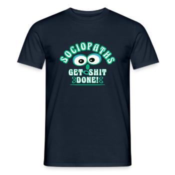 Sociopath saying lus - Men's T-Shirt - navy - Front - AI Model Male 178 light (178cm)
