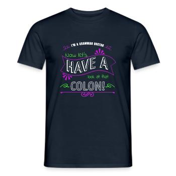 Cycling Quote Cups Editor Novelist Birthday - Men's T-Shirt - navy - Front - AI Model Male 178 light (178cm)