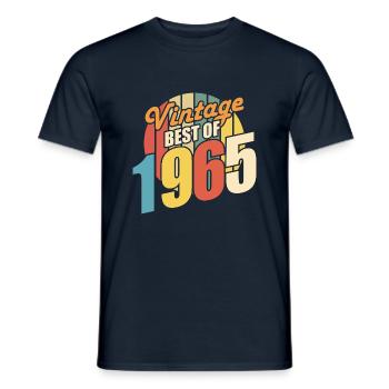 Jahrgang 1965 Best of 1965 - Annif 59 Jahre - Männer T-Shirt - Navy - Vorne - AI Model Male 178 light (178cm)