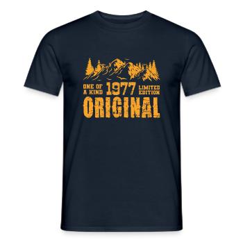 Geburtstagsgeschenk 1977 - 1977 - Männer T-Shirt - Navy - Vorne - AI Model Male 178 light (178cm)