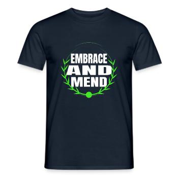 jokes self-healing cool healing energy joke - Men's T-Shirt - navy - Front - AI Model Male 178 light (178cm)
