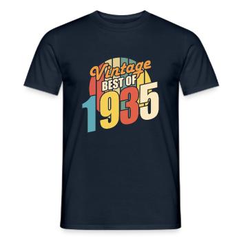 Vintage 1935 Best of 1935 - Annif 89 Years - Men's T-Shirt - navy - Front - AI Model Male 178 light (178cm)