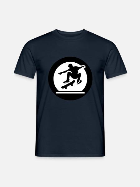 Skateboarder flip - T-shirt homme - marine
