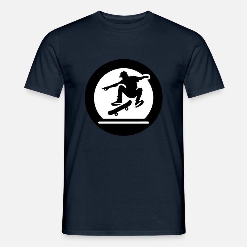 Skateboarder Flip - Männer T-Shirt - Navy