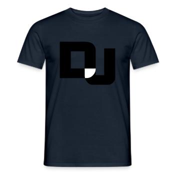 DJ Letters Party Music Fun Text Logo Lettering - Men's T-Shirt - navy - Front - AI Model Male 178 light (178cm)