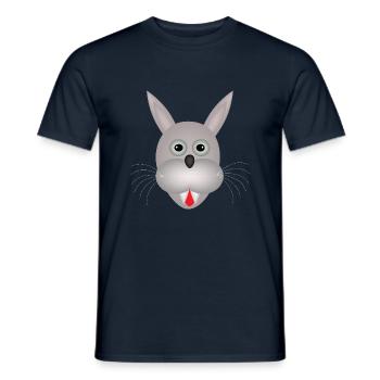 Lapin dss 1 AI 1 PNG 1a - T-shirt homme - marine - Devant - AI Model Male 178 light (178cm)