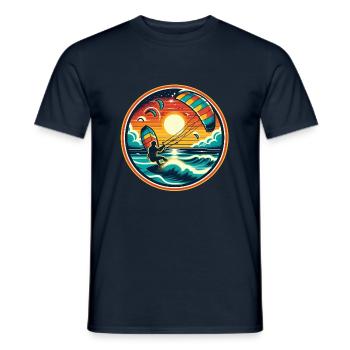 Kitesurfing - Men's T-Shirt - navy - Front - AI Model Male 178 light (178cm)