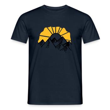 sonne - Männer T-Shirt - Navy - Vorne - AI Model Male 178 light (178cm)