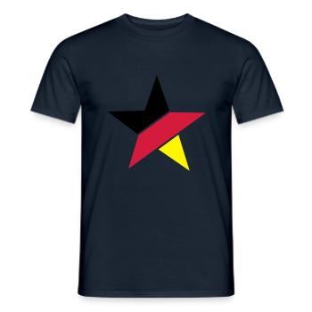 deutschland_stern___f3 - Männer T-Shirt - Navy - Vorne - AI Model Male 178 light (178cm)