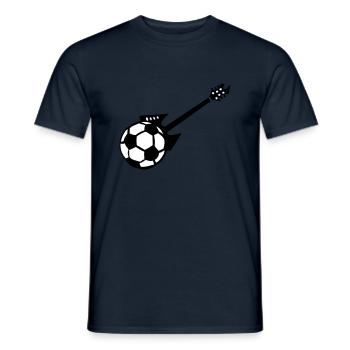 elektrische Fußballgitarre - Männer T-Shirt - Navy - Vorne - AI Model Male 178 light (178cm)