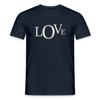 LOVE Spring - Men's T-Shirt - navy - Front - AI Model Male 178 light (178cm)