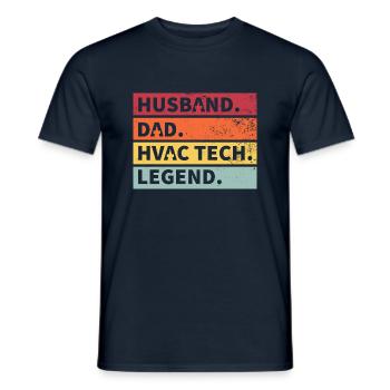 Husband Dad Legend Funny Gift - Men's T-Shirt - navy - Front - AI Model Male 178 light (178cm)