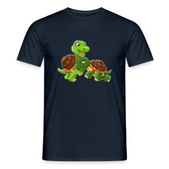 Famille Turtle - T-shirt homme - marine - Devant - AI Model Male 178 light (178cm)